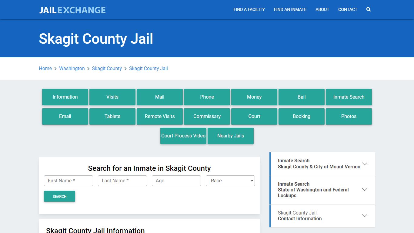 Skagit County Jail Roster Lookup, WA, Inmate Search - Jail Exchange